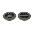From The Anvil Door Furniture Matt Black / Round Flush Pull (Privacy) / Round From The Anvil - Matt Black 75mm Art Deco Round Pull - Privacy Set