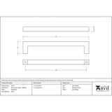 From The Anvil Cabinet Hardware Matt Black / Cabinet Pull Handles / Medium From The Anvil - Matt Black Albers Pull Handle - Medium