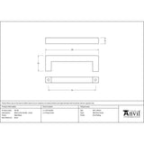 From The Anvil Cabinet Hardware Matt Black / Cabinet Pull Handles / Small From The Anvil - Matt Black Albers Pull Handle - Small
