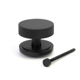 From The Anvil Door Furniture Matt Black / Art Deco Centre Door Knob From The Anvil - Matt Black Brompton Centre Door Knob (Art Deco)