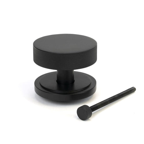 From The Anvil Door Furniture Matt Black / Art Deco Centre Door Knob From The Anvil - Matt Black Brompton Centre Door Knob (Art Deco)