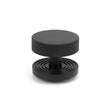 From The Anvil Door Furniture Matt Black / Beehive Centre Door Knob From The Anvil - Matt Black Brompton Centre Door Knob (Beehive)