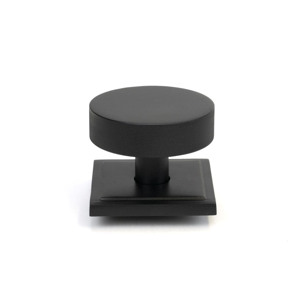 From The Anvil Door Furniture Matt Black / Square Centre Door Knob From The Anvil - Matt Black Brompton Centre Door Knob (Square)