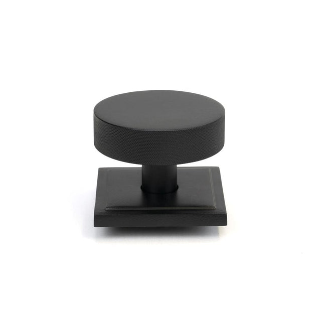 From The Anvil Door Furniture Matt Black / Square Centre Door Knob From The Anvil - Matt Black Brompton Centre Door Knob (Square)