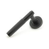 From The Anvil Door Furniture Matt Black / Round Rose From The Anvil - Matt Black Brompton Lever on Rose Set (Plain)