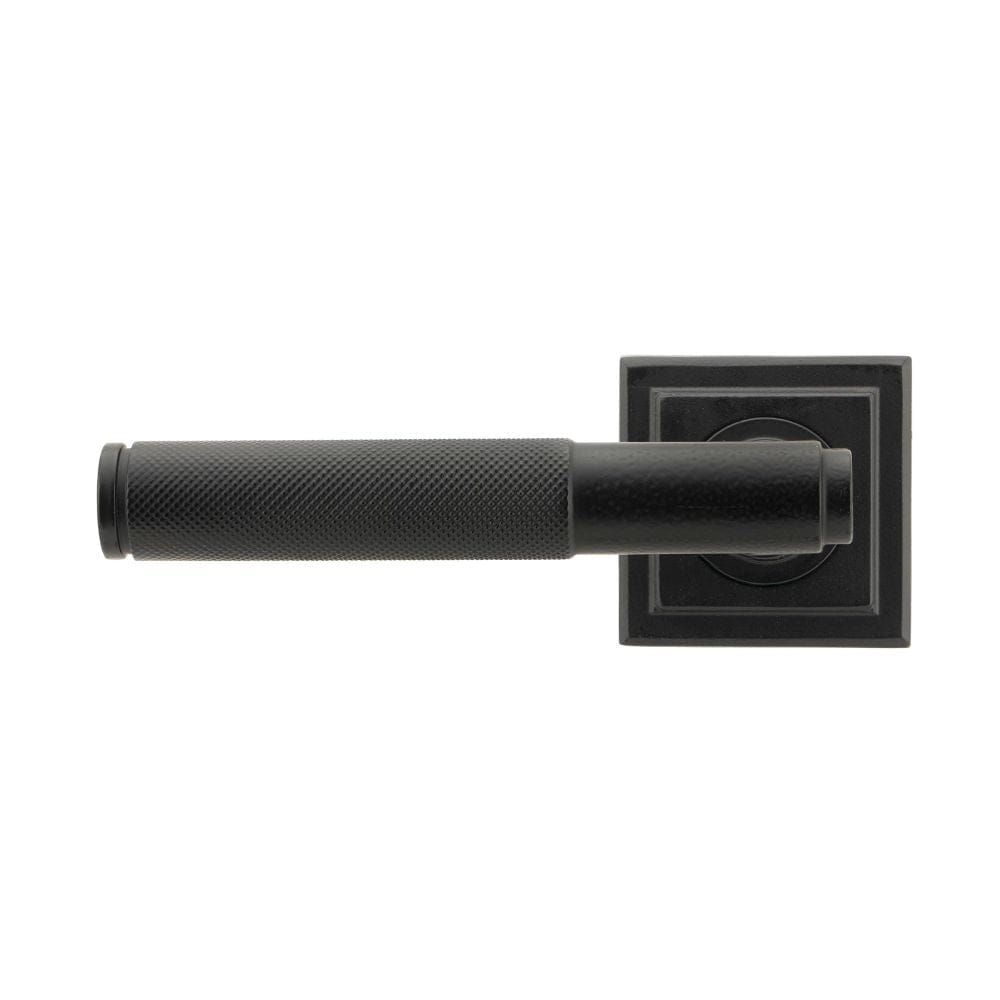 From The Anvil Door Furniture Matt Black / Square Rose From The Anvil - Matt Black Brompton Lever on Rose Set (Square) - Unsprung