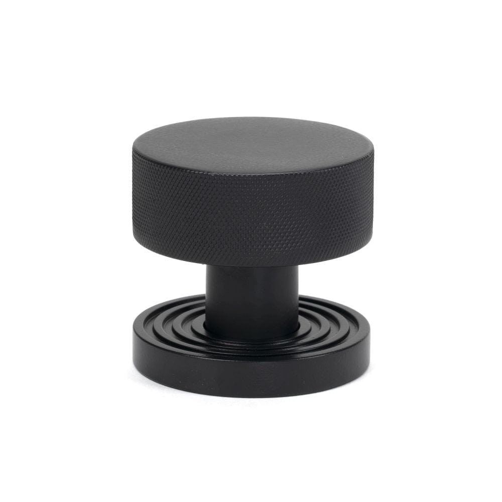 From The Anvil Door Furniture Matt Black / Mortice/Rim Knobs From The Anvil - Matt Black Brompton Mortice/Rim Knob Set (Beehive)