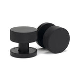 From The Anvil Door Furniture Matt Black / Mortice/Rim Knobs From The Anvil - Matt Black Brompton Mortice/Rim Knob Set (Plain)