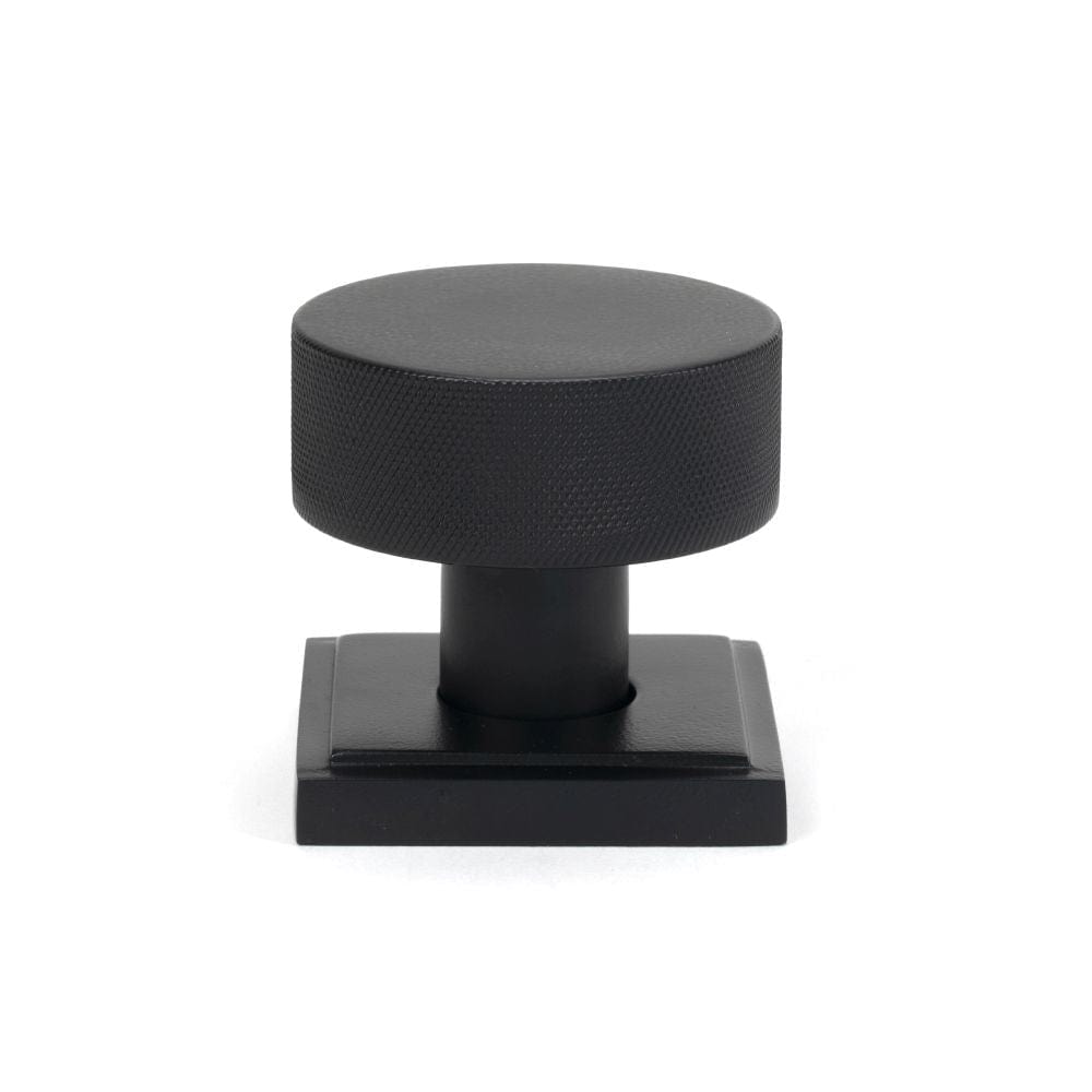 From The Anvil Door Furniture Matt Black / Mortice/Rim Knobs From The Anvil - Matt Black Brompton Mortice/Rim Knob Set (Square)