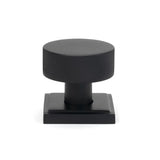From The Anvil Door Furniture Matt Black / Mortice/Rim Knobs From The Anvil - Matt Black Brompton Mortice/Rim Knob Set (Square)