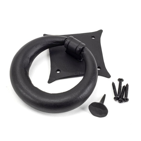 From The Anvil Door Furniture Matt Black / Ring Door Knocker From The Anvil - Matt Black Ring Door Knocker