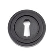 From The Anvil Door Furniture Matt Black / Mortice Key Profile Escutcheons From The Anvil - Matt Black Round Escutcheon (Art Deco)
