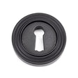 From The Anvil Door Furniture Matt Black / Mortice Key Profile Escutcheons From The Anvil - Matt Black Round Escutcheon (Beehive)
