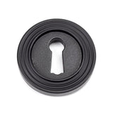 From The Anvil Door Furniture Matt Black / Mortice Key Profile Escutcheons From The Anvil - Matt Black Round Escutcheon (Beehive)