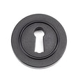 From The Anvil Door Furniture Matt Black / Mortice Key Profile Escutcheons From The Anvil - Matt Black Round Escutcheon (Plain)