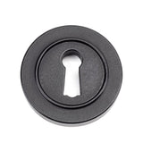 From The Anvil Door Furniture Matt Black / Mortice Key Profile Escutcheons From The Anvil - Matt Black Round Escutcheon (Plain)