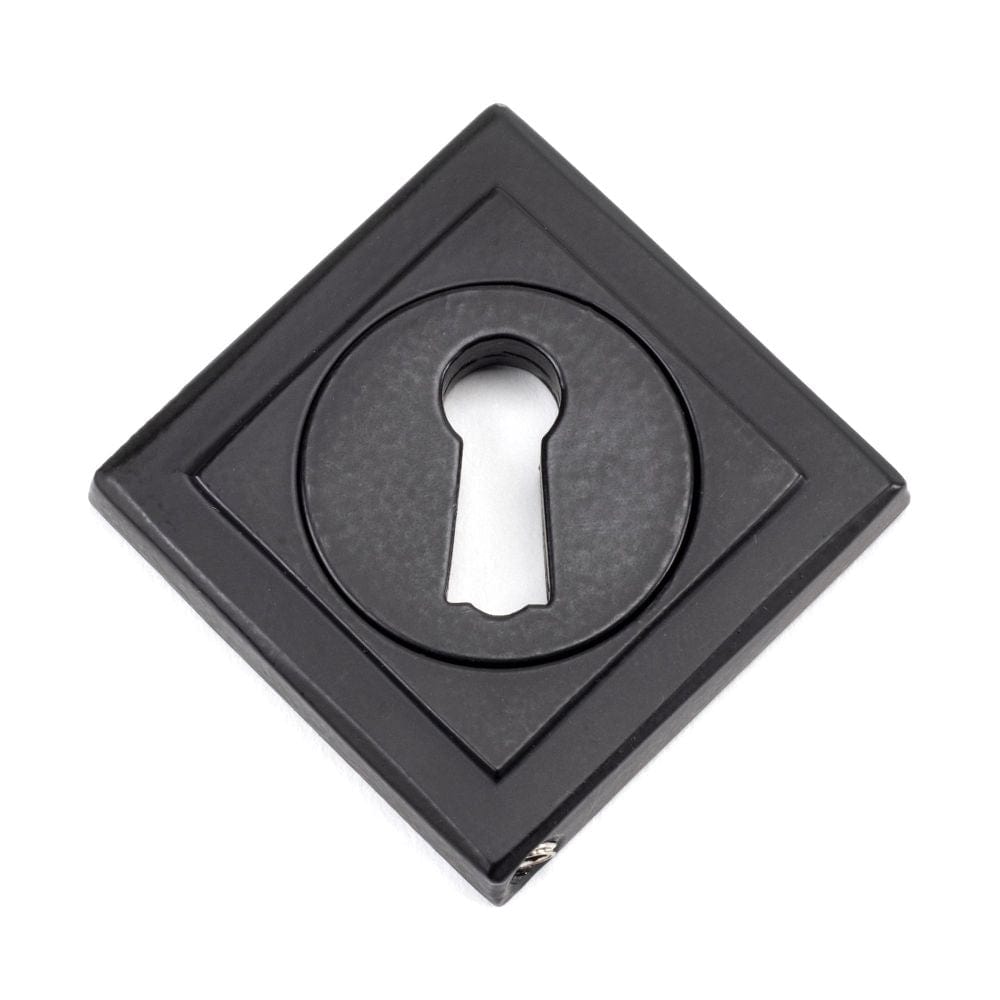 From The Anvil Door Furniture Matt Black / Mortice Key Profile Escutcheons From The Anvil - Matt Black Round Escutcheon (Square)
