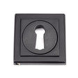 From The Anvil Door Furniture Matt Black / Mortice Key Profile Escutcheons From The Anvil - Matt Black Round Escutcheon (Square)