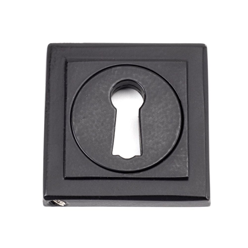 From The Anvil Door Furniture Matt Black / Mortice Key Profile Escutcheons From The Anvil - Matt Black Round Escutcheon (Square)