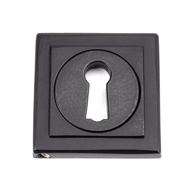 From The Anvil Door Furniture Matt Black / Mortice Key Profile Escutcheons From The Anvil - Matt Black Round Escutcheon (Square)