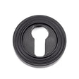 From The Anvil Door Furniture Matt Black / Euro Profile Escutcheons From The Anvil - Matt Black Round Euro Escutcheon (Beehive)