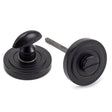 From The Anvil Door Furniture Matt Black / No From The Anvil - Matt Black Round Thumbturn Set (Art Deco)