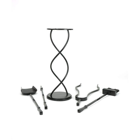 From The Anvil Home & Garden Matt Black / Companion Sets From The Anvil - Matt Black Spiral Companion Set - Avon Tools