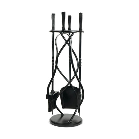 From The Anvil Home & Garden Matt Black / Companion Sets From The Anvil - Matt Black Spiral Companion Set - Avon Tools
