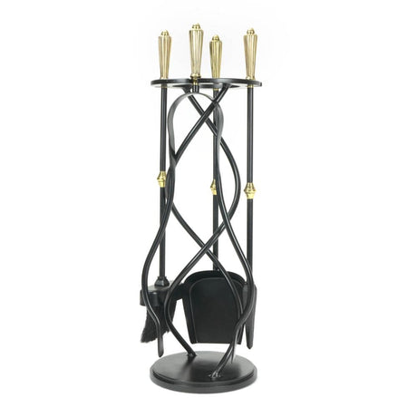 From The Anvil Home & Garden Matt Black / Companion Sets From The Anvil - Matt Black Spiral Companion Set - Hinton Tools