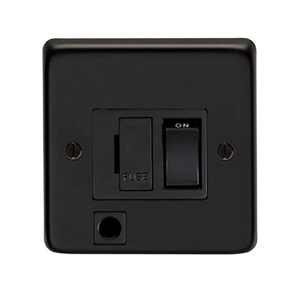 From The Anvil Electrical Matt Black / 13 Amp Switched Fuse From The Anvil - MB 13 Amp Switched Fuse + Flex