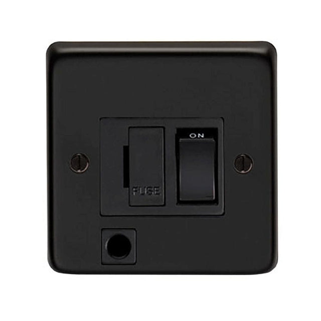 From The Anvil Electrical Matt Black / 13 Amp Switched Fuse From The Anvil - MB 13 Amp Switched Fuse + Flex