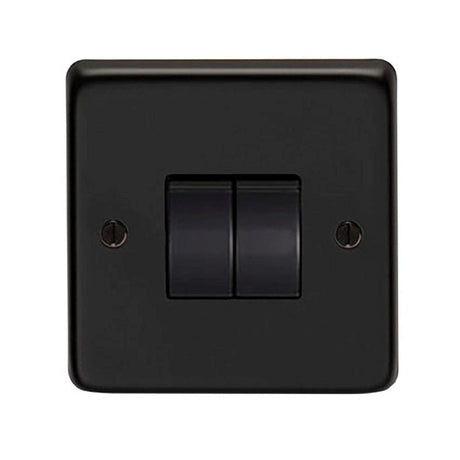 From The Anvil Electrical Matt Black / Double 10 Amp Switch From The Anvil - MB Double 10 Amp Switch