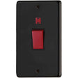 From The Anvil Electrical Matt Black / Cooker Switch From The Anvil - MB Double Plate Cooker Switch
