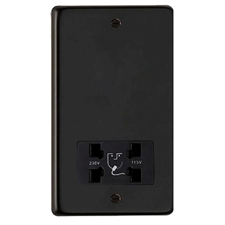 From The Anvil Electrical Matt Black / Shaver Socket From The Anvil - MB Dual Volt Shaver Socket