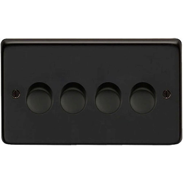 From The Anvil Electrical Matt Black / Quad LED Dimmer Switch From The Anvil - MB Quad LED Dimmer Switch