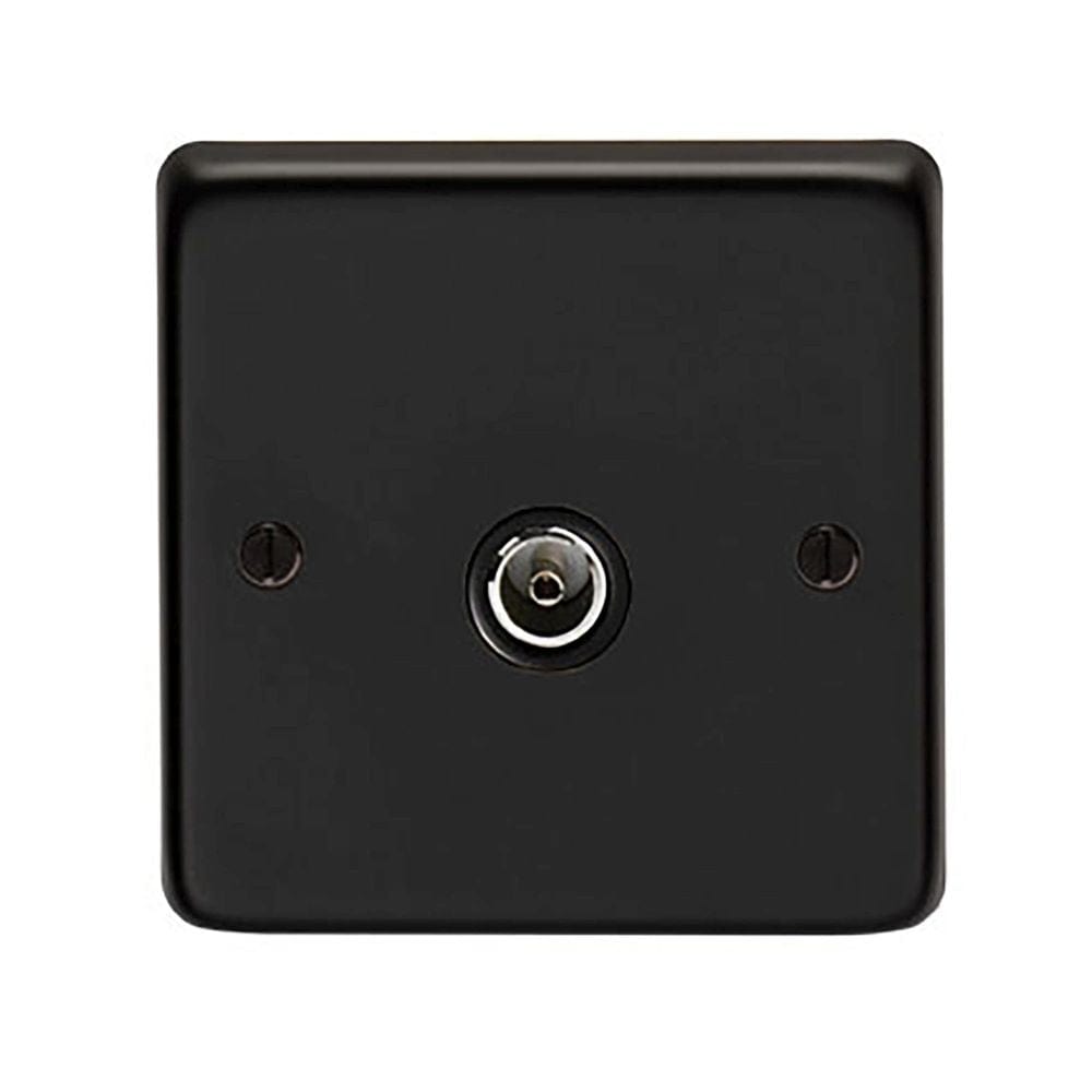 From The Anvil Electrical Matt Black / TV From The Anvil - MB Single TV Socket