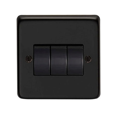From The Anvil Electrical Matt Black / Triple 10 Amp Switch From The Anvil - MB Triple 10m Amp Switch