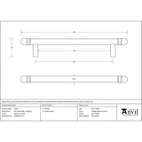 From The Anvil Cabinet Hardware Natural Smooth / Cabinet Pull Handles From The Anvil - Natural Smooth 220mm Bar Pull Handle