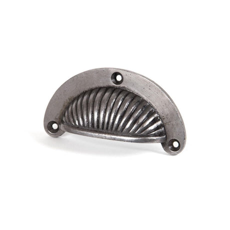 From The Anvil Cabinet Hardware Natural Smooth / Cabinet Cup Pulls From The Anvil - Natural Smooth 3" Flower Drawer Pull
