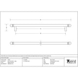 From The Anvil Cabinet Hardware Natural Smooth / Cabinet Pull Handles From The Anvil - Natural Smooth 344mm Bar Pull Handle