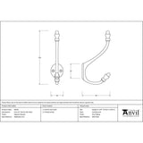 From The Anvil Accessories Natural Smooth / Hat & Coat Hooks From The Anvil - Natural Smooth 6 1/2" Hat & Coat Hook