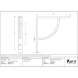 From The Anvil Accessories Natural Smooth / Shelf Brackets / 6 x 6" From The Anvil - Natural Smooth 6'' x 6'' Plain Shelf Bracket