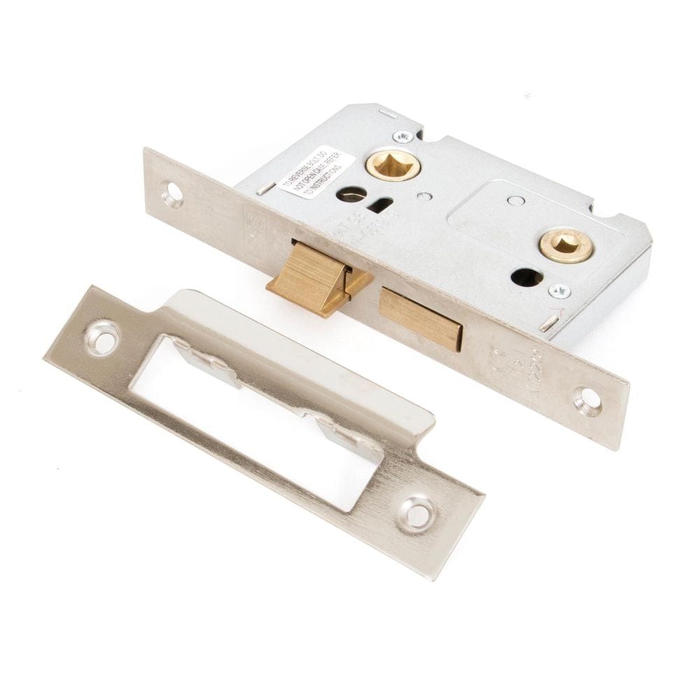 From The Anvil Locks & Latches Polished Nickel / Bathroom Lock / 2.5" / 65mm From The Anvil - Nickel 2Ã‚Â½" Bathroom Mortice Lock