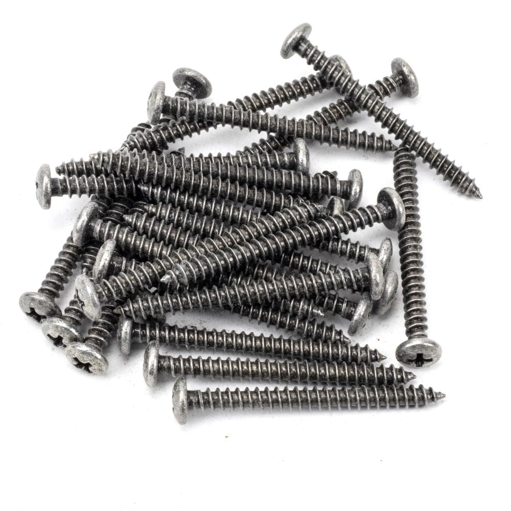 From The Anvil Accessories Pewter Patina / Fixing Packs From The Anvil - Pewter 10x2" Round Head Screws (25)