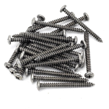 From The Anvil Accessories Pewter Patina / Fixing Packs From The Anvil - Pewter 10x2" Round Head Screws (25)
