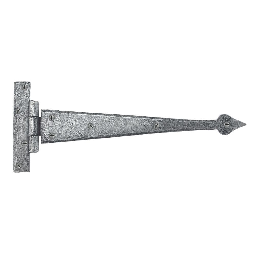 From The Anvil Hinges Pewter Patina / Tee Hinges / 12" (304mm) From The Anvil - Pewter 12" Arrow Head T Hinge (pair)