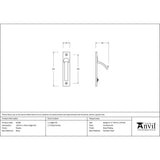 From The Anvil Door Furniture Pewter Patina / Door Edge Pull / Rectangular From The Anvil - Pewter 125mm x 25mm Edge Pull
