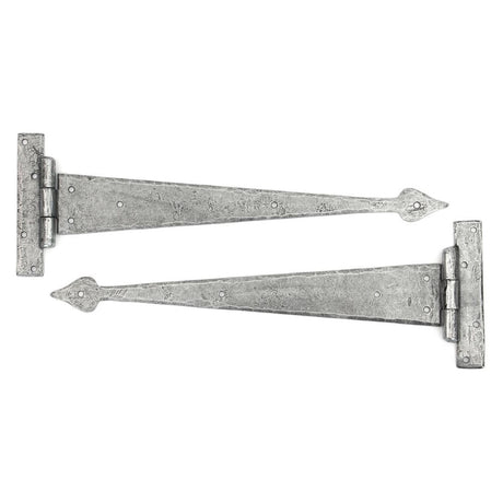 From The Anvil Hinges Pewter Patina / Tee Hinges / 15" (381mm) From The Anvil - Pewter 15" Arrow Head T Hinge (pair)