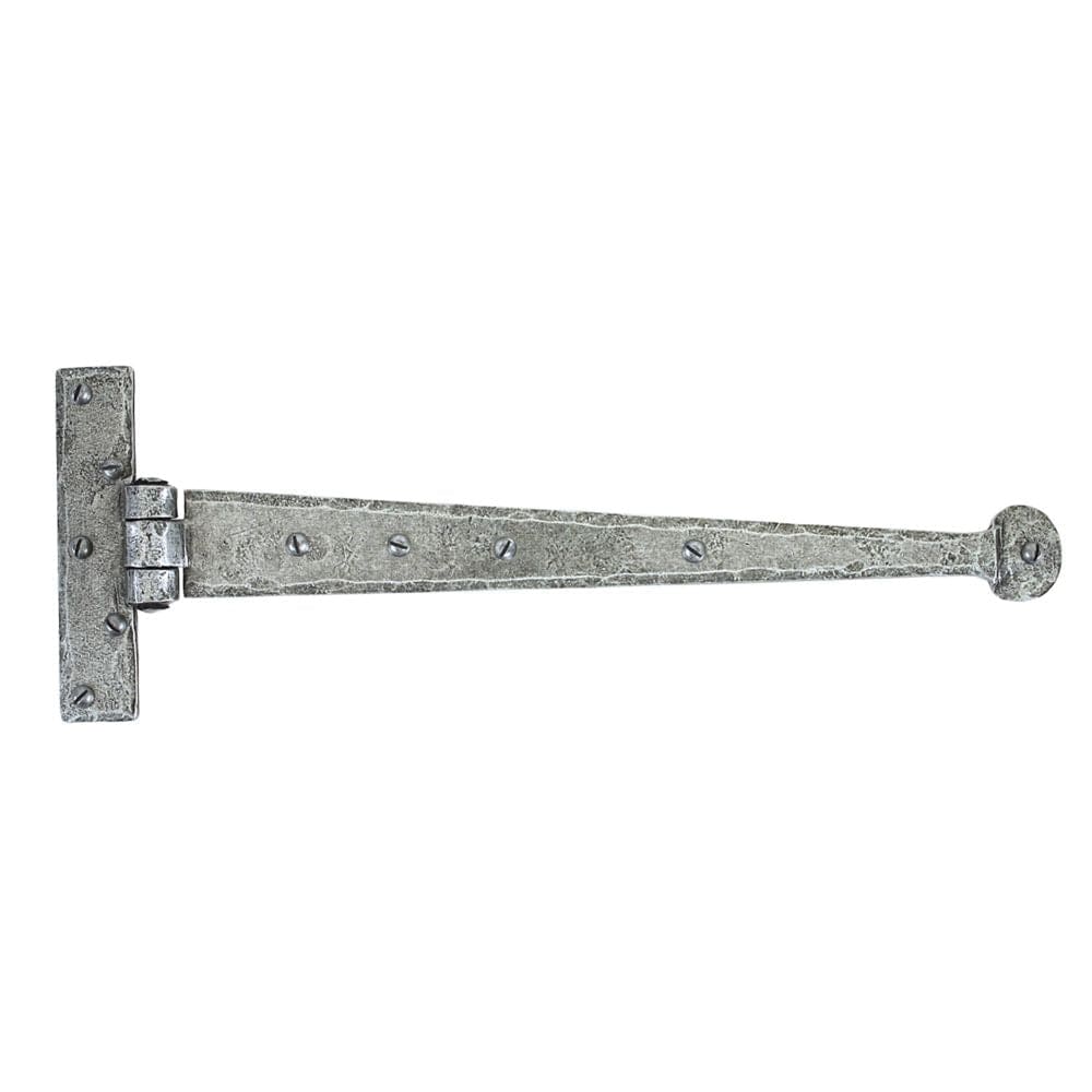 From The Anvil Hinges Pewter Patina / Tee Hinges / 15" (381mm) From The Anvil - Pewter 15" Penny End T Hinge (pair)
