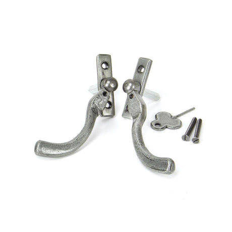 From The Anvil Window Furniture Pewter Patina / Left Hand / Yes From The Anvil - Pewter 16mm Peardrop Espag - LH